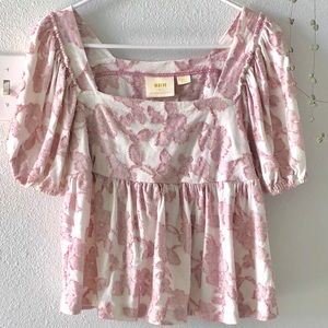 ❌SOLD❌Anthropologie Pink Babydoll Top NWOT